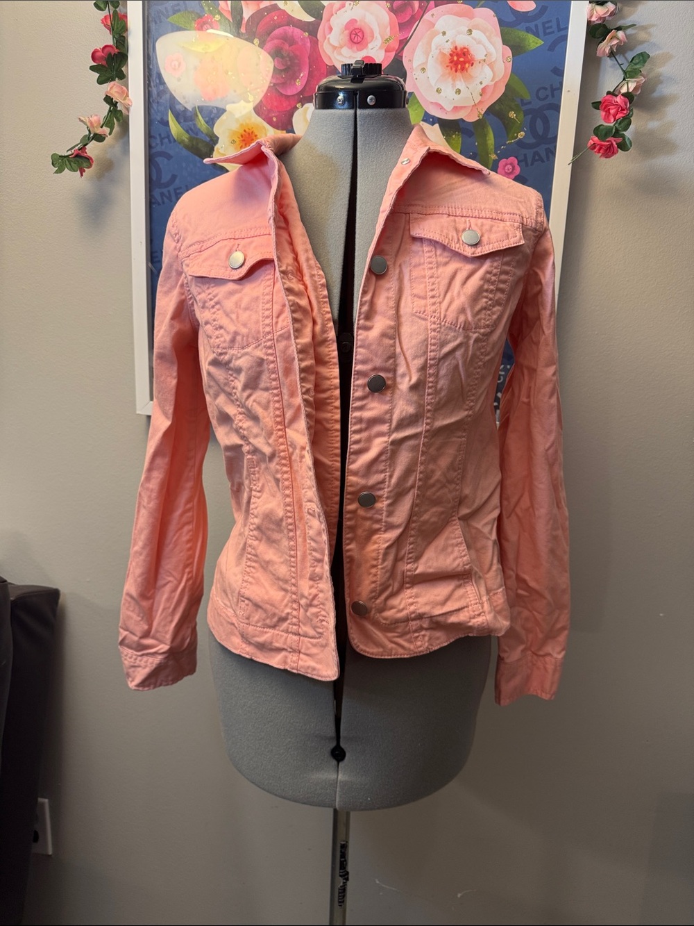 croft & barrow orange Denim Jacket